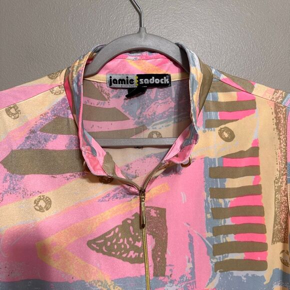 Jamie Sadock women’s pink toned 1/4 zip tank size XXL - Picture 3 of 5